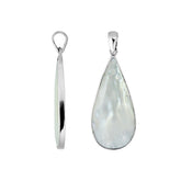 Handcrafted 925 Silver Teardrop Pendant With Mother Of Pearl For Women